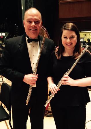 Performing 2nd flute at the Harrisburg Symphony with my mentor and friend, David DiGiacobbe